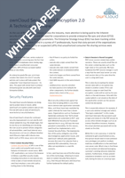  Cloud Security & Encryption 2.0 Technical Overview