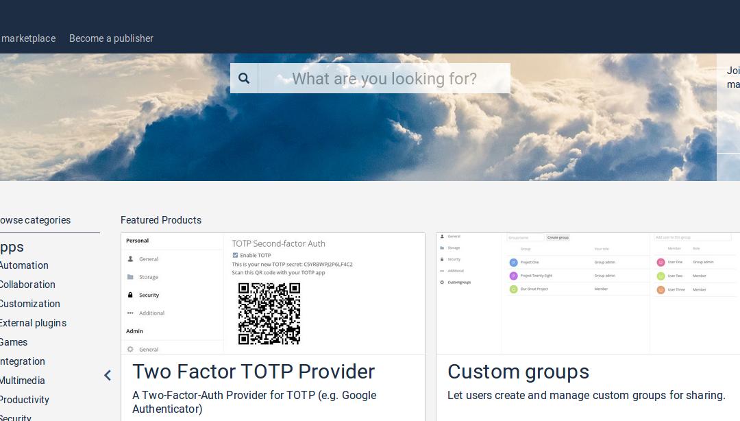 The marketplace is making some nice progress!