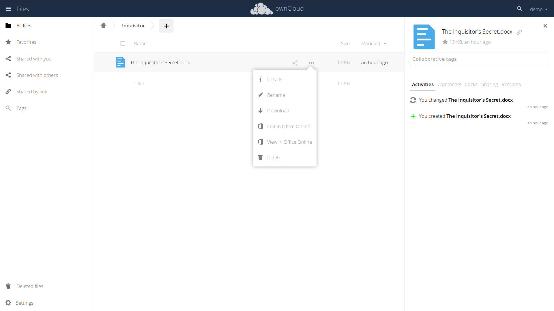 ownCloud Server  brings integration of Microsoft Office Online and new  collaboration features - ownCloud