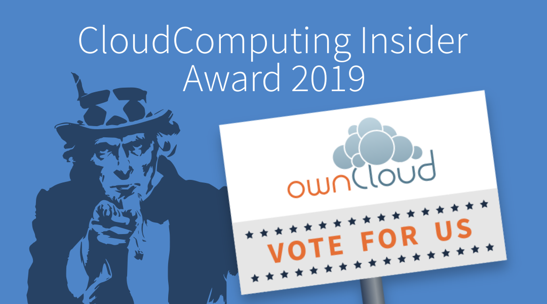 ownCloud ist nominiert für den CloudComputing Insider Award 2019