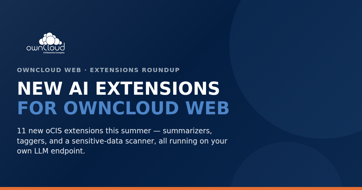 ownCloud Web: A Summer of AI Extensions ownCloud Web: A Summer of AI Extensions