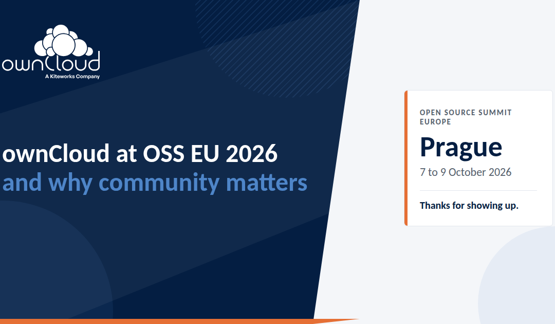 ownCloud at OSS EU 2026 and Why Community Matters