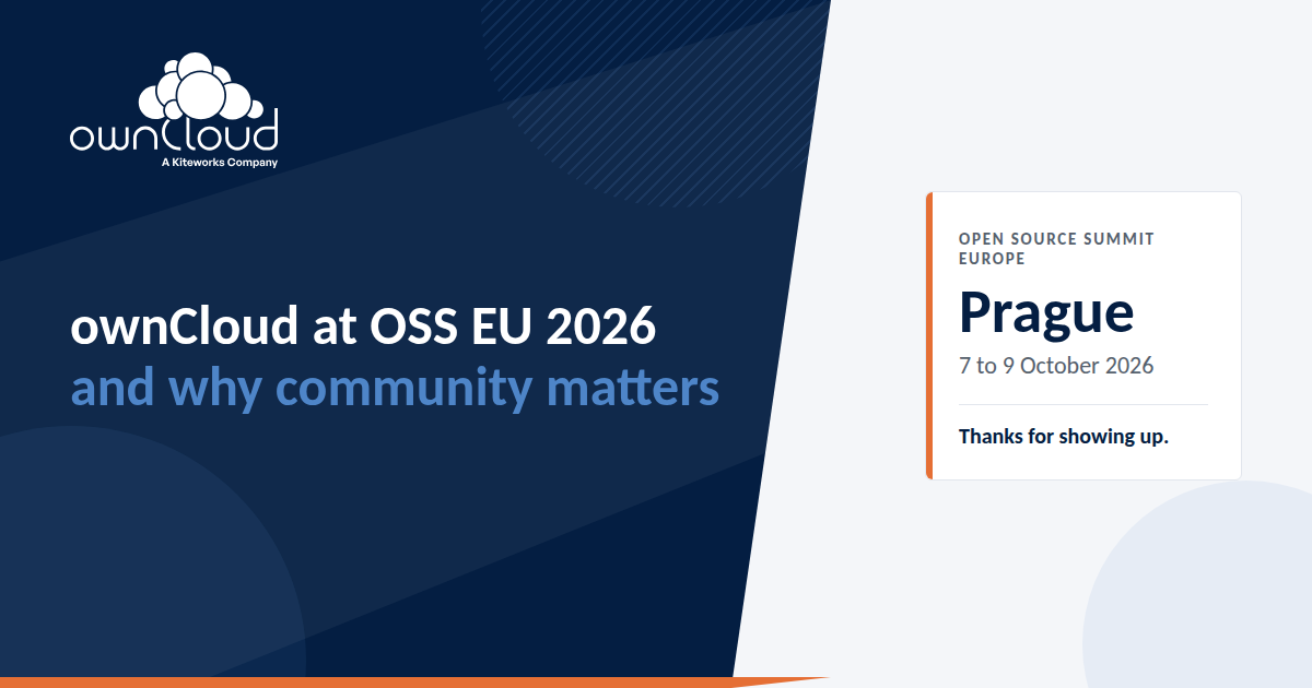 ownCloud at OSS EU 2026 – why community maters ownCloud at OSS EU 2026 - why community maters
